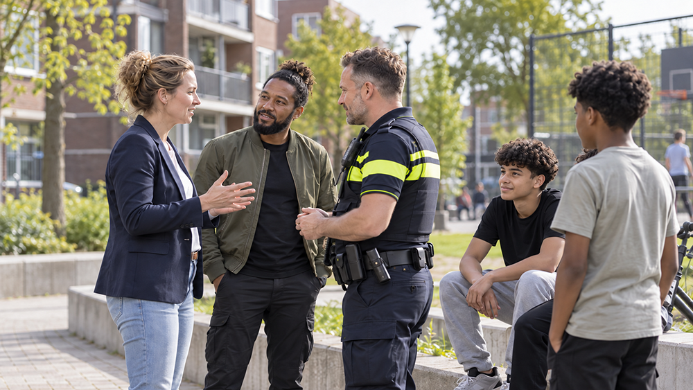 Buurtgesprek In Het Stadspark